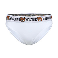 MOSCHINO UNDERWEAR 莫斯奇诺 19秋冬新品 女士白色小熊图案棉质三角内裤 Z A4715 9003 0001 3码