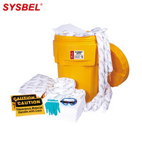 西斯贝尔（SYSBEL）SYK952 95加仑泄漏应急处理桶套装 适用于大规模泄漏事故 定做吸油型应急处理桶 白色1套