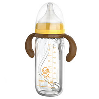 奶爸爸 nicepapa 玻璃奶瓶 婴儿新生儿 宽口径奶瓶 仿母乳宝宝断奶用 三代240ML玻璃奶瓶