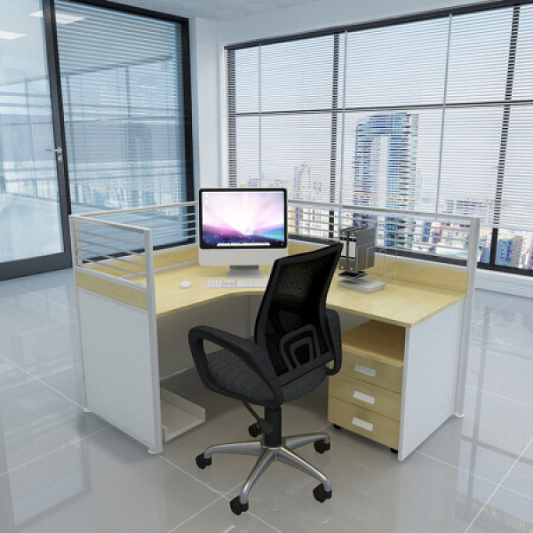 商品麦森(maisen)屏风 单人职员隔断办公桌 办公家具组合工位 7字型不