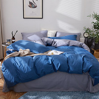 博洋家纺（BEYOND） 床上用品 简约全棉套件 双人加大印花纯棉床单四件套 慕森 1.8米床 220*240cm