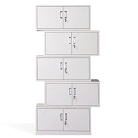 欧宝美文件柜办公柜钢制铁皮柜资料柜储物柜分五节档案柜文件柜加厚款