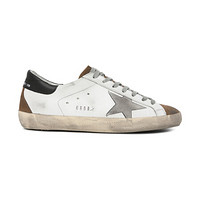 GOLDEN GOOSE 黄金鹅 19秋冬新品 男士白棕拼色牛皮黑尾低帮做旧小脏鞋系带休闲鞋 G35MS590.Q18 10/43