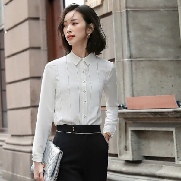 2019韩版西装女长袖职业工作服正装女装时尚西装通勤装 qdvt206 衬衫