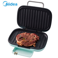 美的(Midea)电饼铛煎烤机多功能牛排机上下悬浮加热自动控温MC-JK2718E101(李现推荐)
