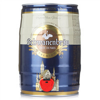 德国进口 天鹅城堡（Schwanenbrau）桶装小麦黑啤 5L