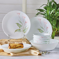 VISIONS 康宁 CORELLE 碗碟套装美国进口城市百合系列玻璃餐具套装9-LV-CS