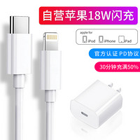 智国者 苹果PD充电器18w闪充Type-C快充头套装USB-C插头iPhone11 Pro/X/XsMax/XR/8P数据线iPad平板