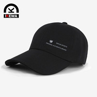 艾可娃（IKEWA）BQM026 棒球帽子男女士户外运动春夏户外鸭舌帽网球帽太阳帽遮阳帽 黑色