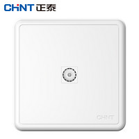 正泰（CHNT）NEW1 C20100A 白色86型明装开关插座 电视插座（2只装）