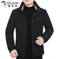 啄木鸟（TUCANO）羽绒服男士2019冬季新品时尚立领潮流保暖外套男装休闲上衣 黑色 175