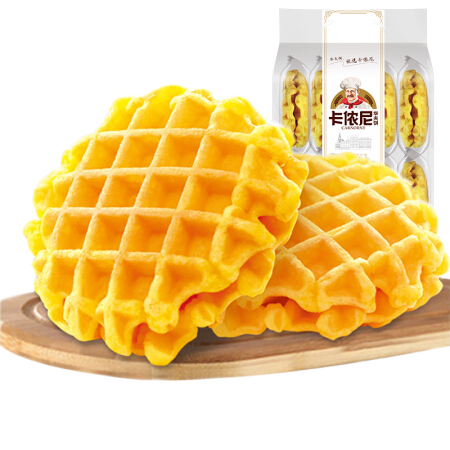 回头客华夫饼卡侬尼软华夫饼早餐面包点心卡农尼原味300g10件