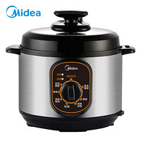 美的（Midea）电压力锅 家用4L高压饭煲正品 机械版旋钮控制 可开盖加热  W12PCH402E