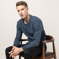 海之宁 保暖内衣中老年男士棉毛衫加绒加厚套装秋冬季防寒保暖秋衣裤一套可以外穿 8015深兰 XL码