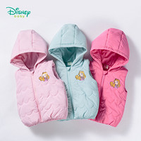 迪士尼（Disney）童装加厚保暖连帽马甲女宝宝加棉外出服184S1052 12个月/身高80cm