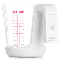 多利科（Dretec）日本进口 厨房秤电子秤1g计量杯称厨房电子秤电子量杯 CS-100WT