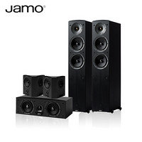 尊宝 JAMO C605+C60CEN+C60SUR无源音箱5.0套装落地中置环绕音响客厅家用HIFI家庭影院套装（黑色）