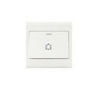 施耐德 开关插座A5莹润白色系列 单联门铃开关 墙壁面板