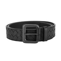 BOTTEGA VENETA 宝缇嘉 BV 男士黑色皮革编织针扣皮带腰带 271932 V4650 1000 105