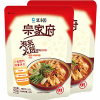 清净园 宗家府 泡菜火锅底料 极辣 500g 2人份（火锅食材 部队火锅）两包装