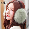 Tsful 耳罩保暖女韩版冬季加绒纯色卡通可爱耳包学生骑车时尚护耳套耳捂子 ASY98003EZF绿色