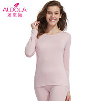雅黛俪保暖内衣男女士薄款亲肤舒适秋衣秋裤情侣款性感保暖套装DYL81610 女款 藕粉 XXL