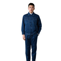 燕舞JZYGJ2017NQJ1001 男款春秋纯棉牛仔工作服 蓝色 可定制