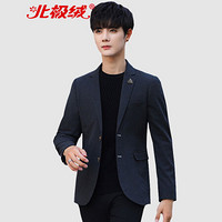 北极绒（Bejirong）西服男 2019新款韩版修身男士休闲帅气小西装外套单件上衣 QT6013-X205 灰色 2XL