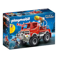 摩比世界（playmobil）德国进口情景场景玩具火警消防救火卡车儿童过家家拼插组装积木小男女孩玩具9466