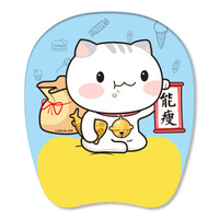 飞遁（LESAILES）护腕硅胶腕垫 大号 加厚猫咪 卡通动漫加厚游戏垫 PU防滑