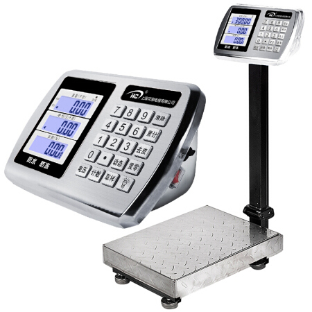 花潮高科/hochoice不锈钢称重电子秤台秤商用折叠计价秤称100kg液晶