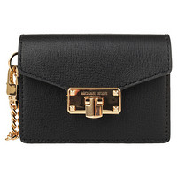 MICHAEL KORS 迈克·科尔斯 MK女包 KINSLEY系列牛皮革黑色手拿包 35T9GYKD5L BLACK