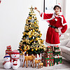 凯艺玩具圣诞树套装豪华加密款圣诞装饰品挂饰圣诞彩灯圣诞礼物-1.5m金色款