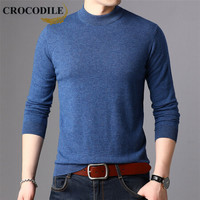 鳄鱼恤（CROCODILE）羊毛衫 男士2019秋冬时尚潮流圆领套头毛衣 721-1-X8010 花兰 180/120