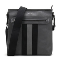 BALLY 巴利 男士无烟煤织物单肩斜挎包 CURRIOS TSP 15 6226308