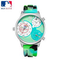 美职棒（MLB）手表情侣 简约创意学生表 时尚个性三眼情侣腕表 MLB-YH001-3