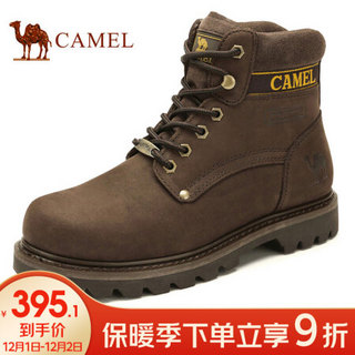 骆驼（CAMEL） 时尚潮流百搭中帮工装靴子男 A842887034 咖啡 41