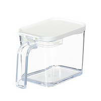 阿司倍鹭（ASVEL）日本家用调料盒塑料调料罐 调味品储物置物盒子带勺附标签纸 白色700ml