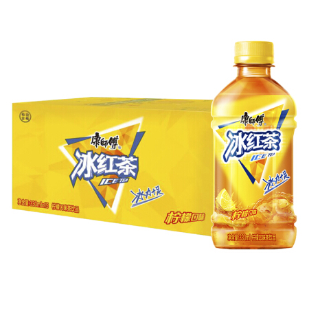 康师傅冰红茶柠檬味红茶330ml15瓶整箱装3件