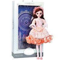 爸爸妈妈（babamama）娃娃大礼盒装 梦幻公主芭比娃娃 3D眼睛洋娃娃套装 女孩玩具 60CM 橘色 66003A