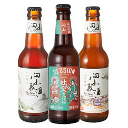 问山啤酒 三口味混合（橘香小麦+社交IPA+小麦博克） 330ml*6瓶 礼盒装 *3件