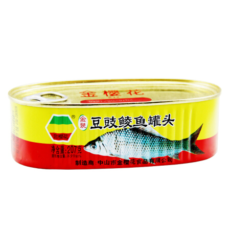 金樱花金装豆豉鲮鱼罐头开罐即食口感醇厚207g