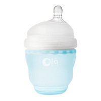 olababy奶瓶 彩趣婴儿硅胶奶瓶宽口径硅胶奶瓶120ml天空蓝