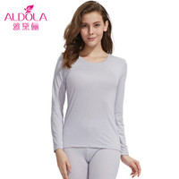 雅黛俪保暖内衣男女士薄款亲肤舒适秋衣秋裤情侣款性感保暖套装DYL81610 女款 浅灰 M