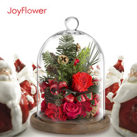 JoyFlower 永生花玻璃罩520情人节礼物礼盒生日礼物送女生朋友闺蜜鲜花速递实用创意礼品