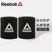 锐步(Reebok) 护腕 透气男女运动羽毛球毛巾护手腕 吸汗擦汗健身护腕短款 RASB-11020BK 黑色