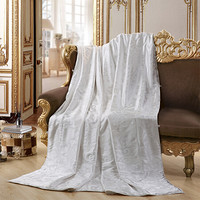 安睡宝（SOMERELLE）被芯 100%桑蚕丝被 空调被 夏凉薄被子 轻奢大提花面料 双人 200*230cm