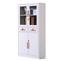 奈高NG文件柜办公柜钢制铁皮柜资料柜档案柜储物拆装柜中二斗橘拉手0.8mm