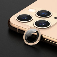 邦克仕(Benks)苹果11 Pro/11 Pro Max钢化膜 iPhone11 Pro Max镜头保护膜 摄像头膜 金属边框耐刮 金色单个装
