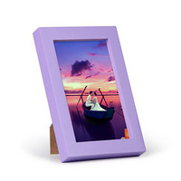 世纪开元 全家福相框 10寸实木相框 摆台 紫色